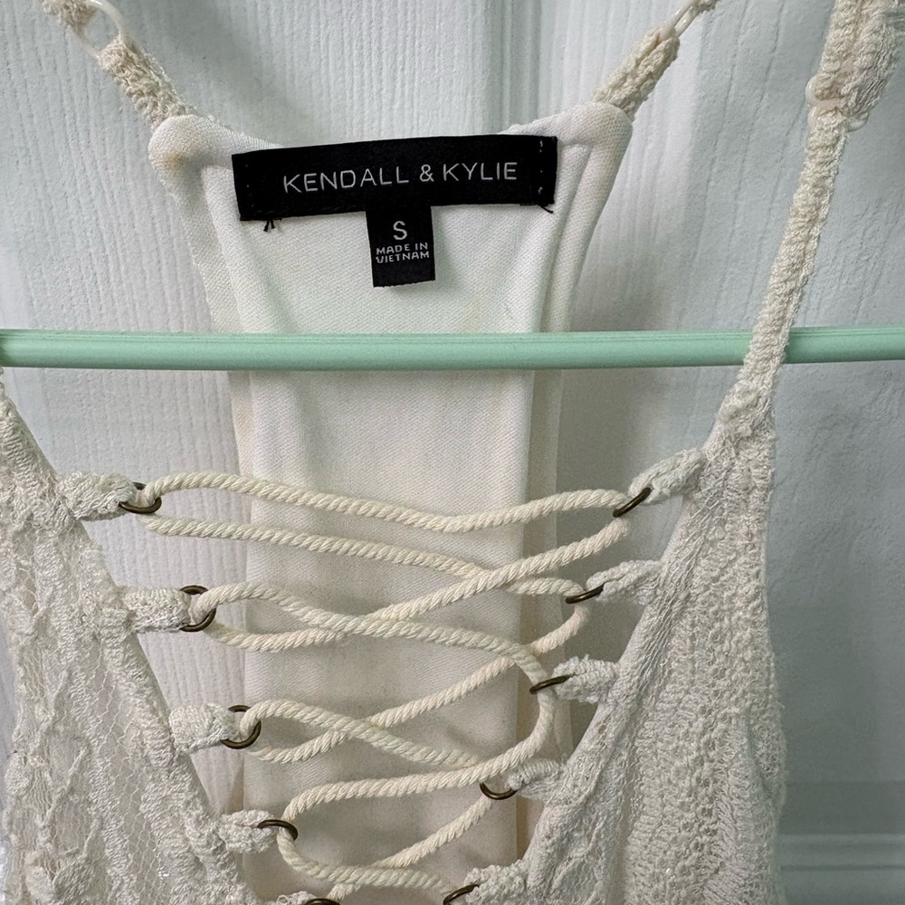 Kendall & Kylie Ivory Lace-Up Dress - Picture 2 of 2